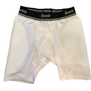 FRANKLIN Boys youth size small white padded sliding shorts NWT